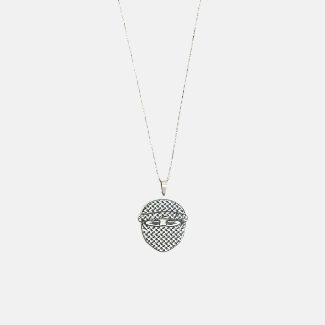 4AG MASKED NECKLACE - SILVER