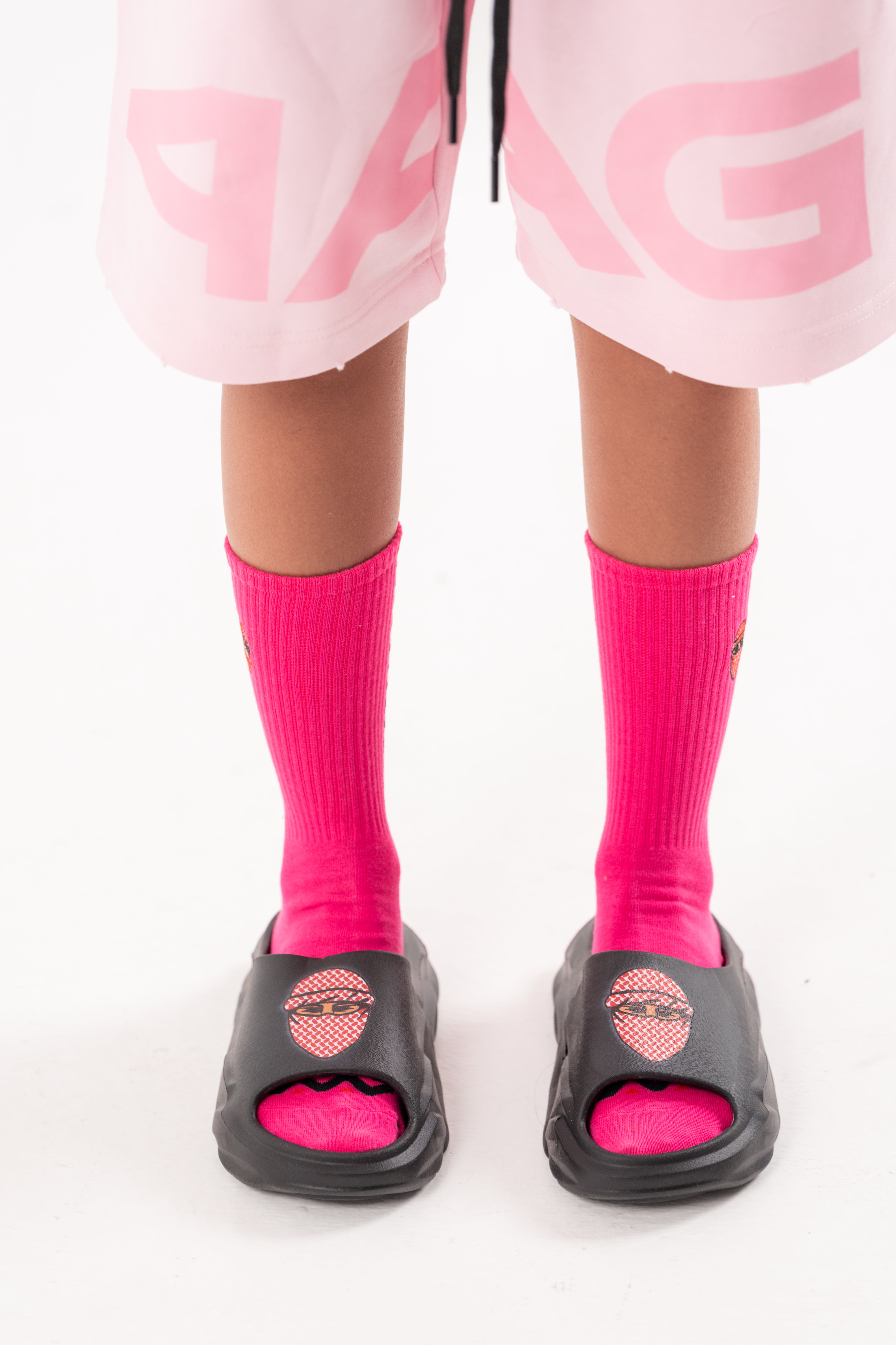 G CREW SOCKS-Dark Pink