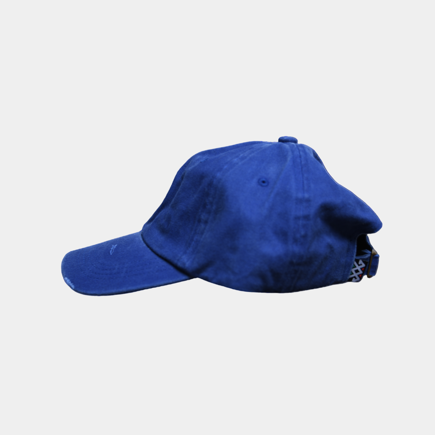 Blue baseball cap on a white background
