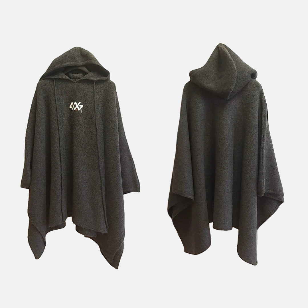 GREY PONCHO