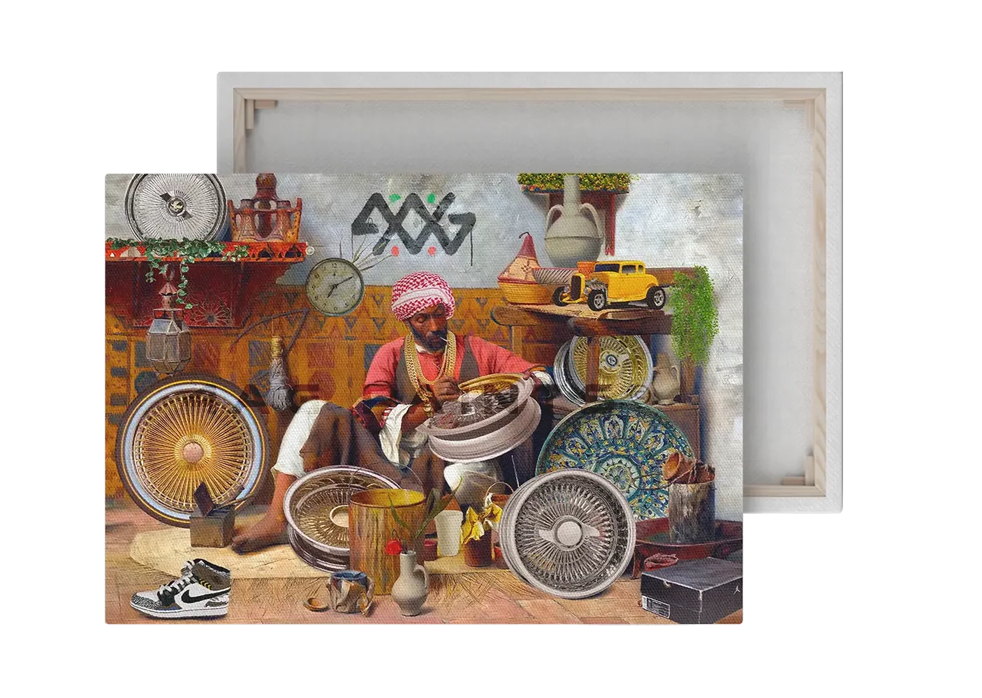 GOLDEN RIMS CANVAS ART PAINTING