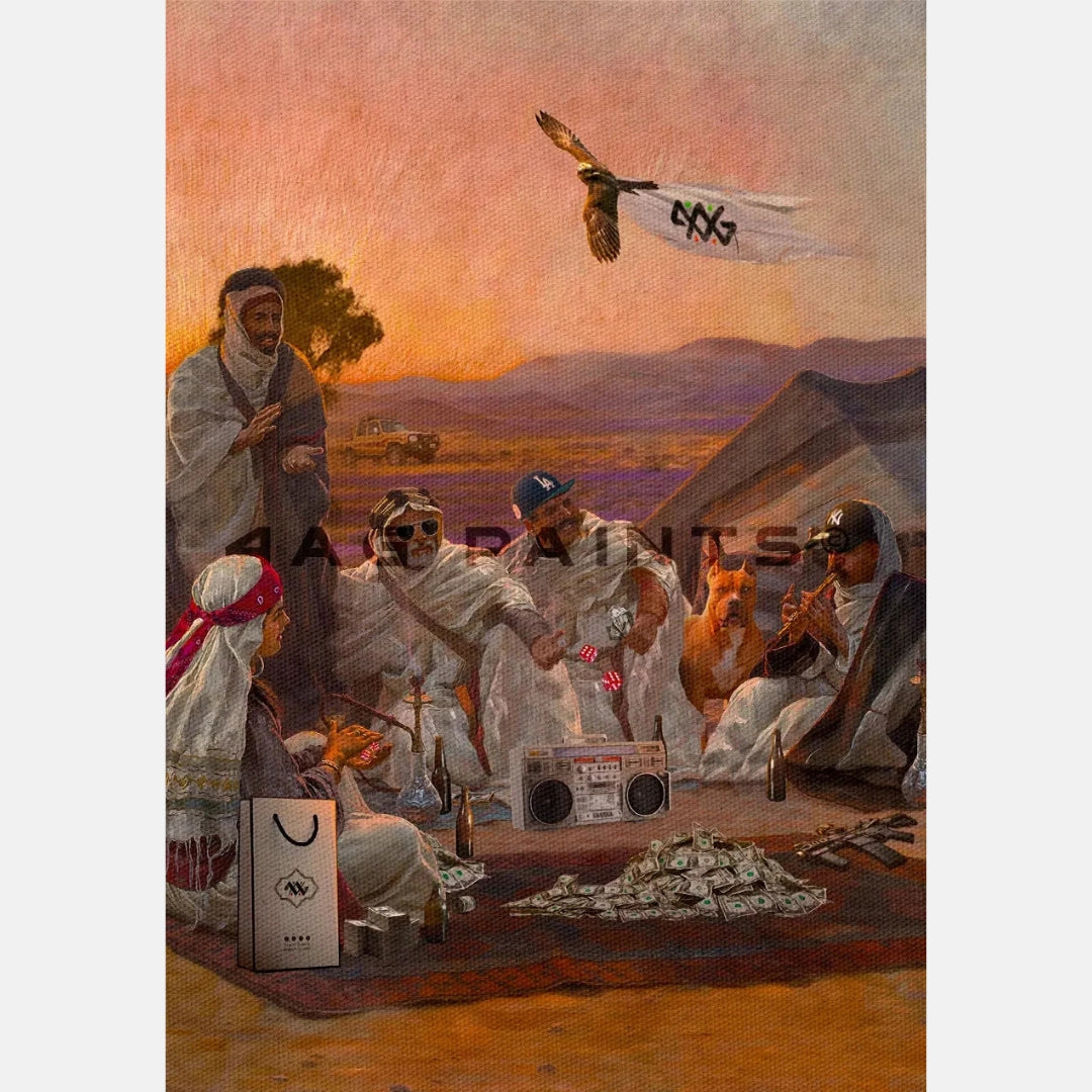 ROLLIN DICE CANVAS ART PAINTING