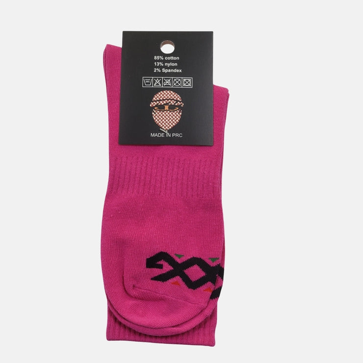 G CREW SOCKS-Dark Pink