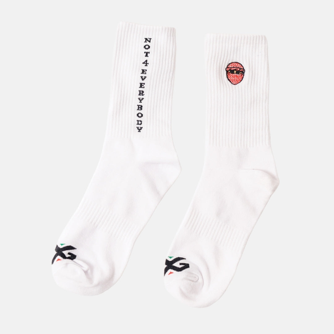 G CREW SOCKS-White
