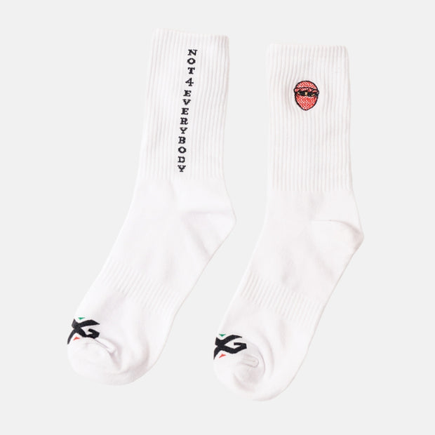 G CREW SOCKS-White