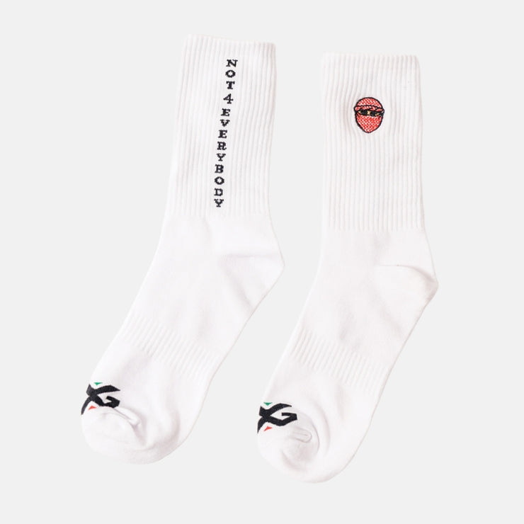 G CREW SOCKS-White