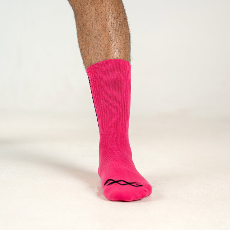 G CREW SOCKS-Dark Pink