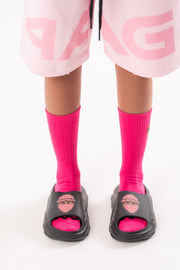 G CREW SOCKS-Dark Pink