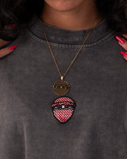 4AG MASKED NECKLACE - GOLD
