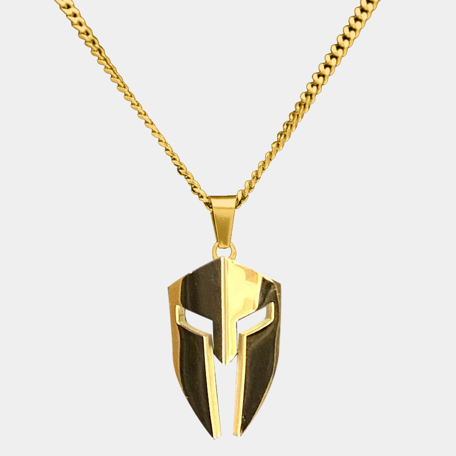 SPARTAN HELMET NECKLACE - GOLD