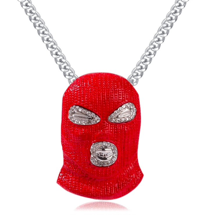 MASK NECKLACE - RED