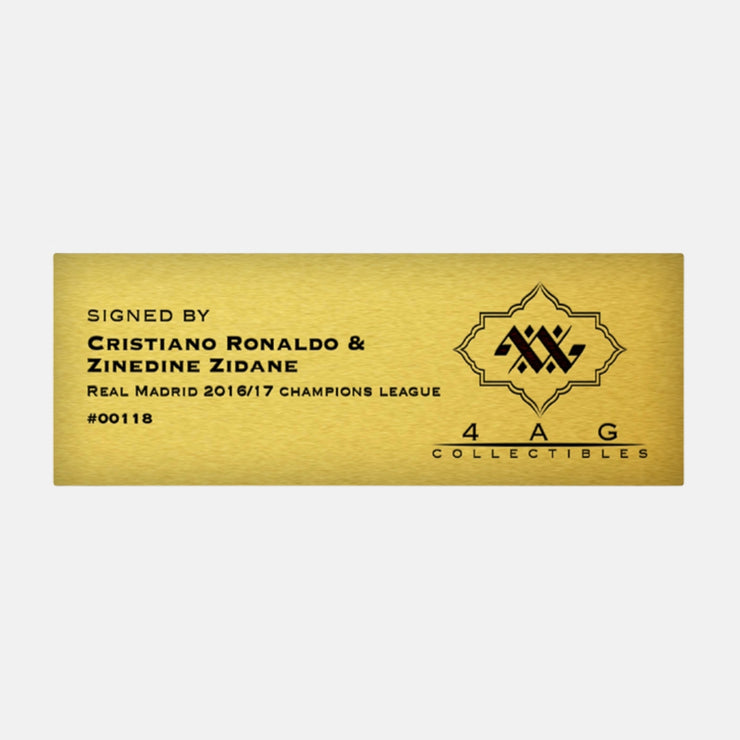 CRISTIANO RONALD & ZIDANE SIGNED COLLECTIBLE